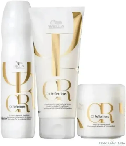 Kit Wella Oil Reflections Shampoo Condicionador e Máscara Original