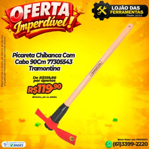 Picareta Chibanca Com Cabo 90Cm * Tramontina