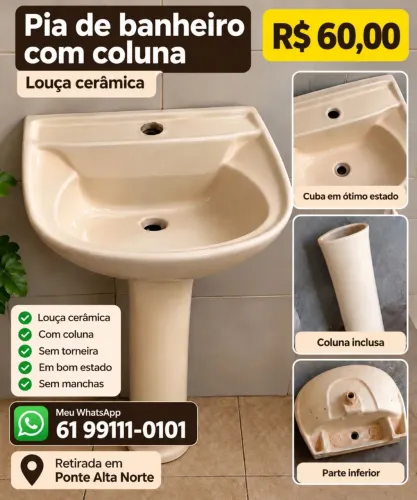 Pia cerâmica grande