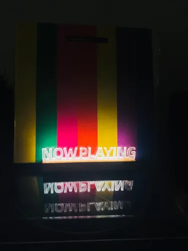 Suporte Vinil LP Disco - Display NOW PLAYING em Led 