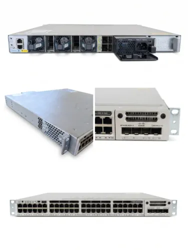 Switch Cisco Catalyst WS-C3850-48P (48 Portas PoE+) + Módulo 10G + Fonte 1100W