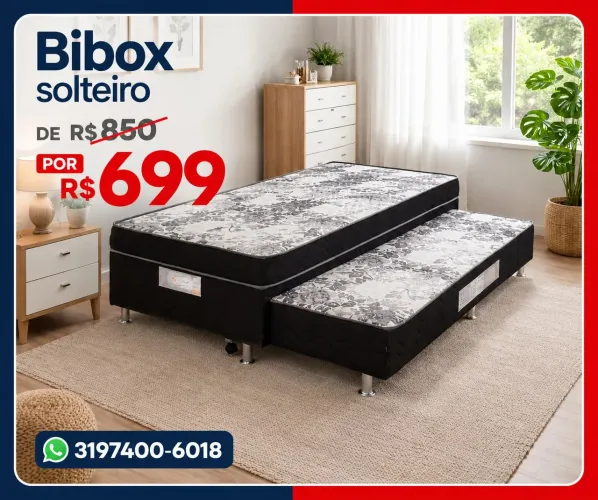 Cama solteiro bibox 