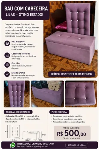 Baú e cabeceira 