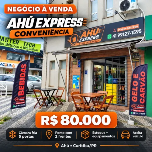 Passo Ponto - Distribuidora de Bebidas e Conveniência em Funcionamento - Ahú/Curitiba
