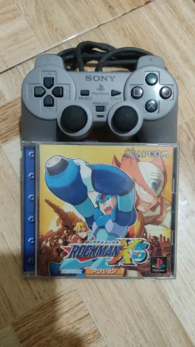 Controle cinza ps1 original, Rockman x5 original 