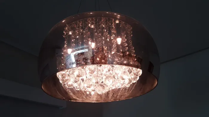 Pendente Lustre Soho Cristal Bella Pd001 Ø50cm P/ 6x G9