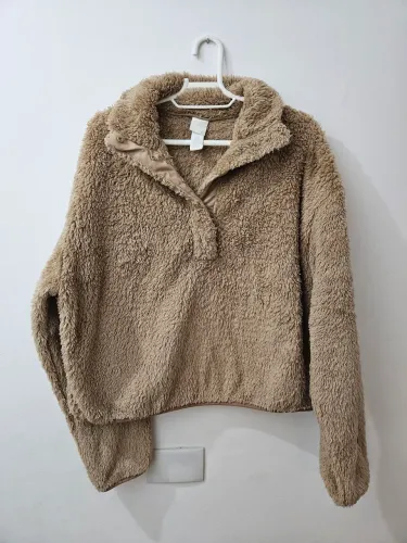 Jaqueta Teddy marrom P H&M