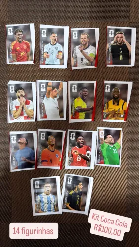 Kit Figurinhas Coca Cola copa do mundo