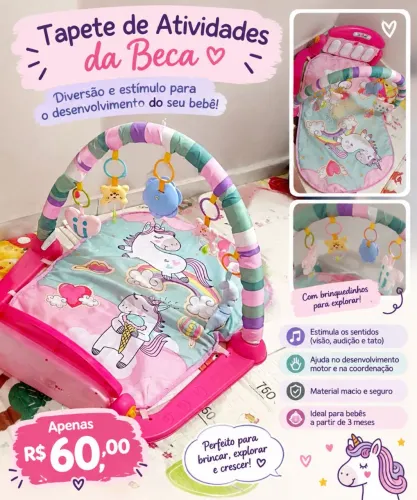 Tapete interativo para bebês