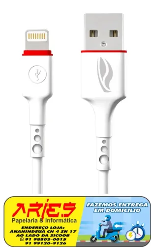 CABO USB X LIGHTNING 2.4A 1 METRO C3TECH CB-L100WH