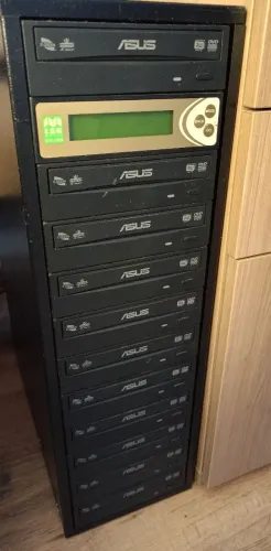Gravador Duplicador DVD CD Torre 10 Slots Asus/X