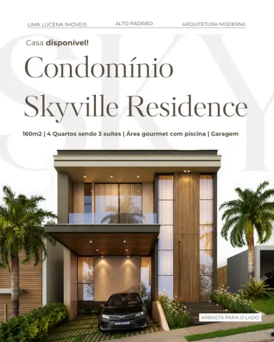 Condomínio Skyville - 160m2 - 4 Quartos sendo 3 Suítes, Piscina, Varanda - Vila Cabral 