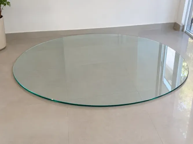 Tampo de vidro oval para mesa 1,90 x 1,15 m