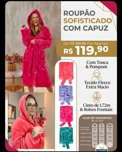 Roupão com capuz