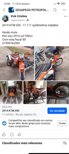 Vendo moto de trilha