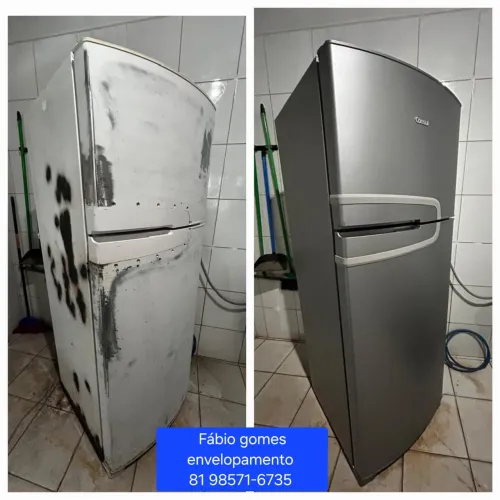 Renovando geladeira com envelopamento 