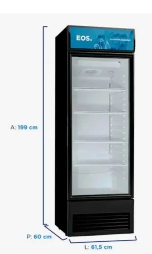 Expositor Vertical EOS Eco Gelo 368 Ltrs (Preto)