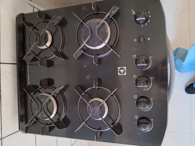 Fogão Electrolux 4 Bocas Mesa Em Vidro Temperado 52Gs Silver Bivolt (sem frete)