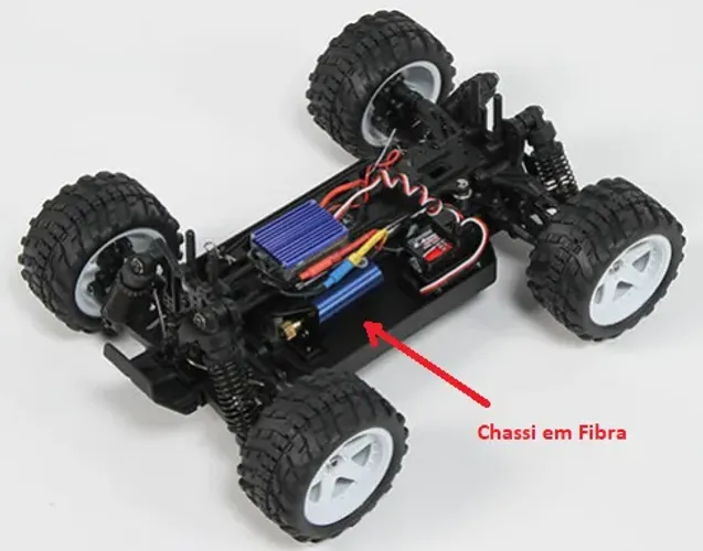 Chassi em Fibra (Turnigy Monstro 1/16 4WD Beatle )