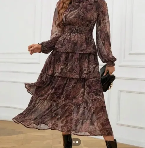 Vestido manga farol longa (nunca usado)