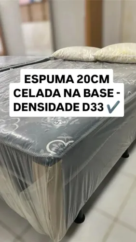 Cama box casal Espuma 20cm - Frete grátis