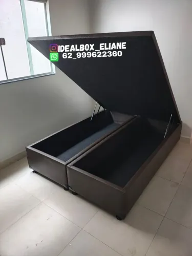 Box baú casal bipartido - Entrega e montagem grátis Goiânia 