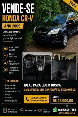 Honda CR-V LX 2.0 16V 2wd/2.0 Flexone Aut. 2009