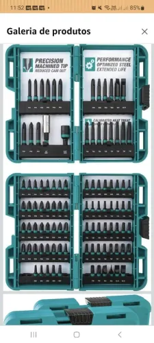 Conjunto de bits de impacto - Makita E-00038 Impactx 100 peças - Novo.