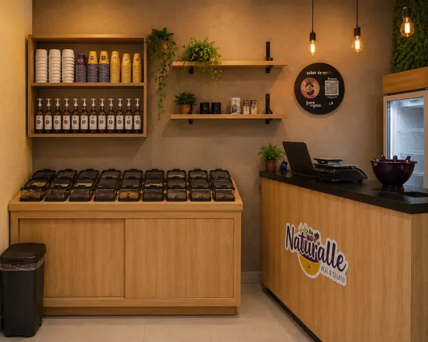 PRONTA ENTREGA MÓVEIS PRA AÇAÍ MDF NAVAL