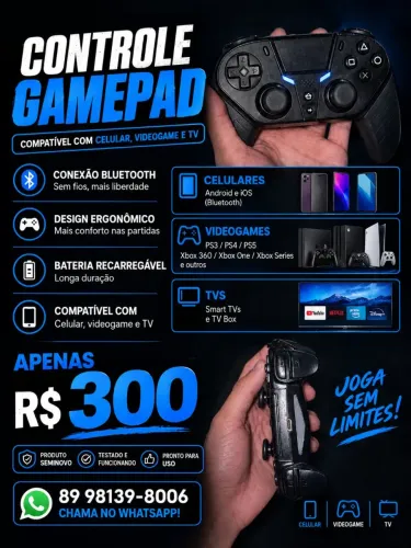 Controle de videogame, preço a negociar