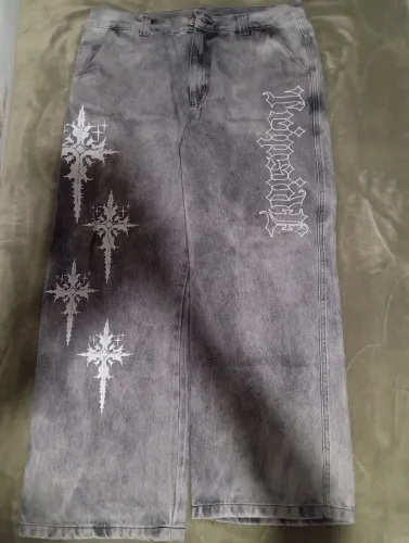 CALÇA BAGGY JEANS TRIPSIDE ''CRUZ'' - PRETO STONED
