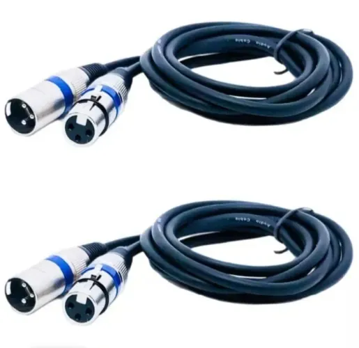 Cabo para microfone balanceado canon macho X canon fêmea