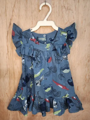 Vestido azul bebê até 9 meses tamanho P