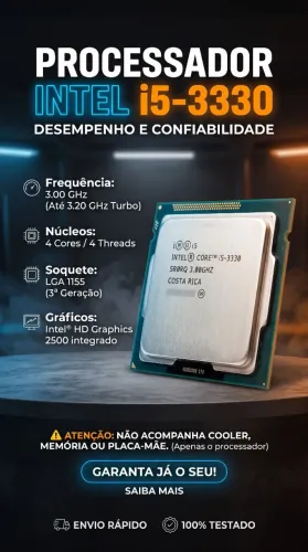 Processador Intel Core i5 3330 3.20GHz LGA 1155 3ª Geração 6MB Cache