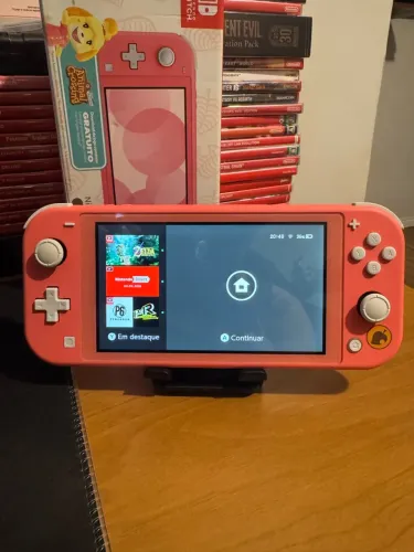 Nintendo Switch Lite Edição Especial Animal Crossing - BLOQUEADO