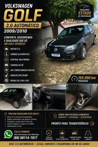 Volkswagen Golf 2.0/ 2.0 MI Flex Aut/tiptronic. 2010