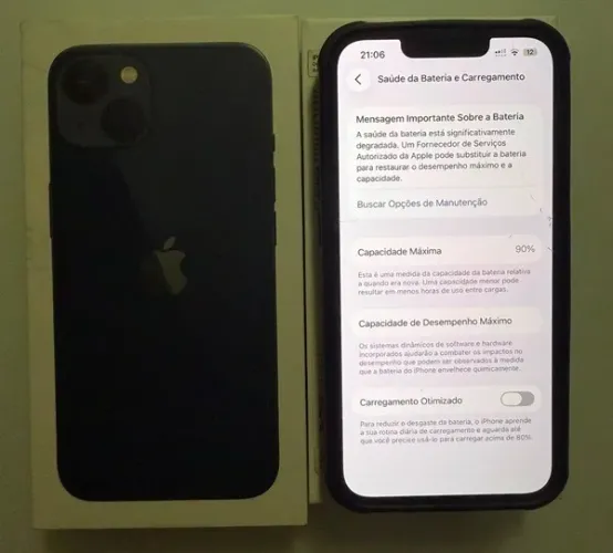 Iphone 13 128 GB Edição Meia Noite Único dono Caixa e cabo original