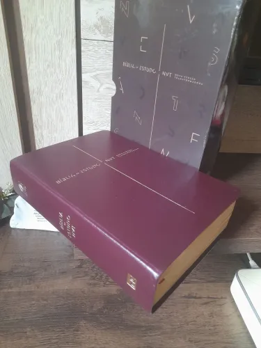 Bíblia de estudo Nvt vinho como nova 