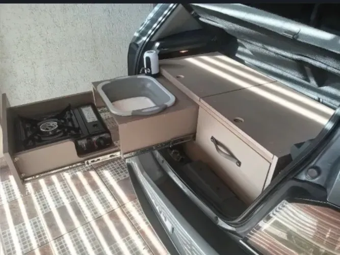Cozinha camper para carro