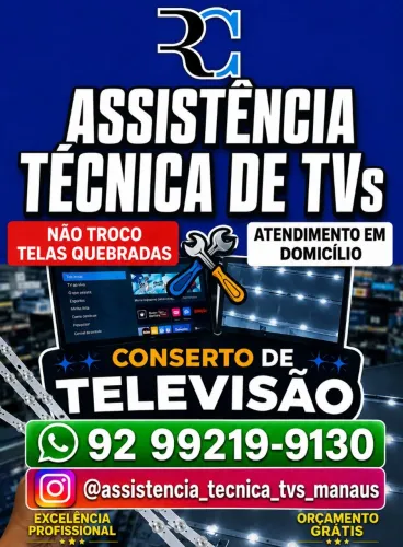 ASSISTÊNCIA TÉCNICA TVS LG, SAMSUNG, AOC, TCL, ENTRE OUTRAS MARCAS