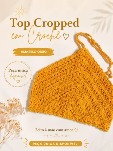Top Blusinha de crochê, Croped roupa de crochê 