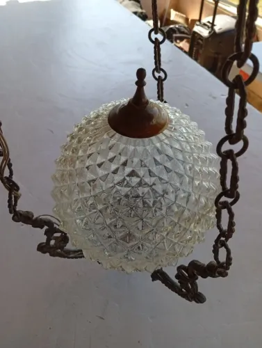 Vendo este lindo lustre luminária antigo bem rústico