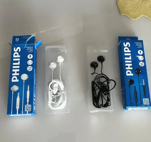 Fone Philips TAUE101WT Branco ou Preto com Fio P2 e Microfone