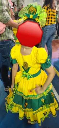 Vestido Rainha do Milho infantil