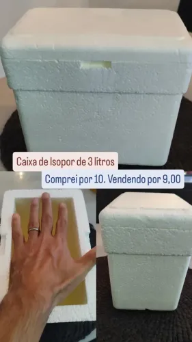 Caixa de Isopor de 3 litros - Nova, na embalagem