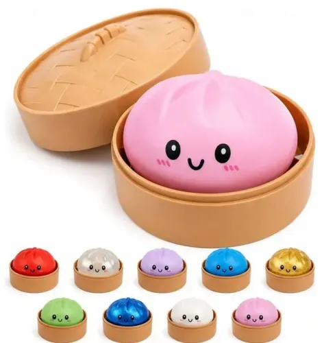 Squishy Mochi (Disponível apenas 2unidades Verde água ou Roxo) - Brinquedo Antistress Fofo