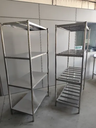Estante Inox Câmara 1,80x0,50x1,80m com 4 Prateleiras Reforçadas