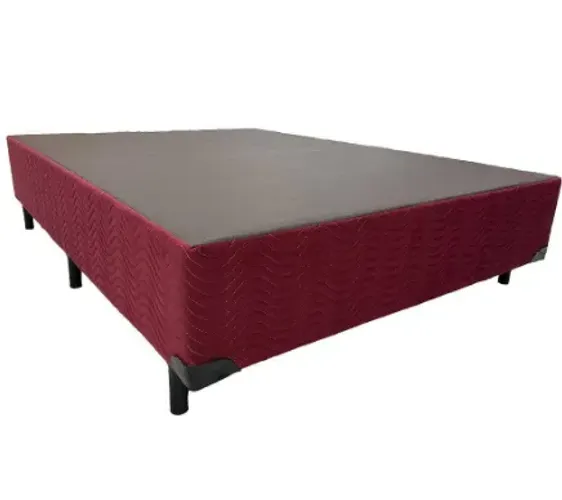 Box Ortobom Camurça Marsala Queen 158x198x23 Base Sommier Antialérgico