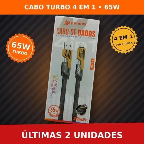 CABO TURBO 4 EM 1 | 65W PEINING PEI-J80<br>