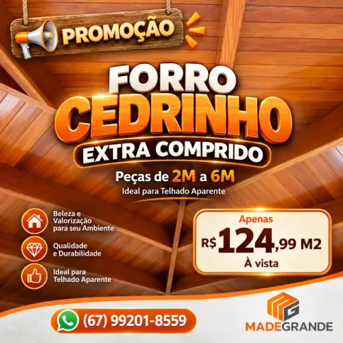 Forro Cedrinho Extra COMPRIDO